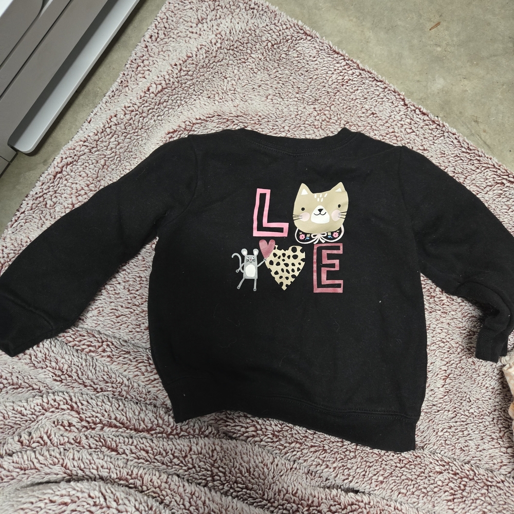 Black Cat Love Kids Sweatshirt